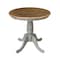 International Concepts Round 30 in Rd Top Pedestal Table, Dining Height, Hickory/Stone, 30 W, 30 L, 29.1 in H, Wood K41-30RT - alternate 1